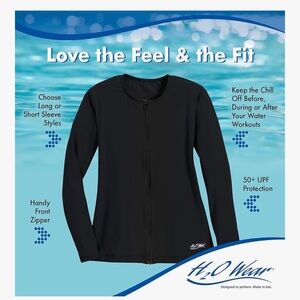 H20 wear Black Full-Zip Jacket